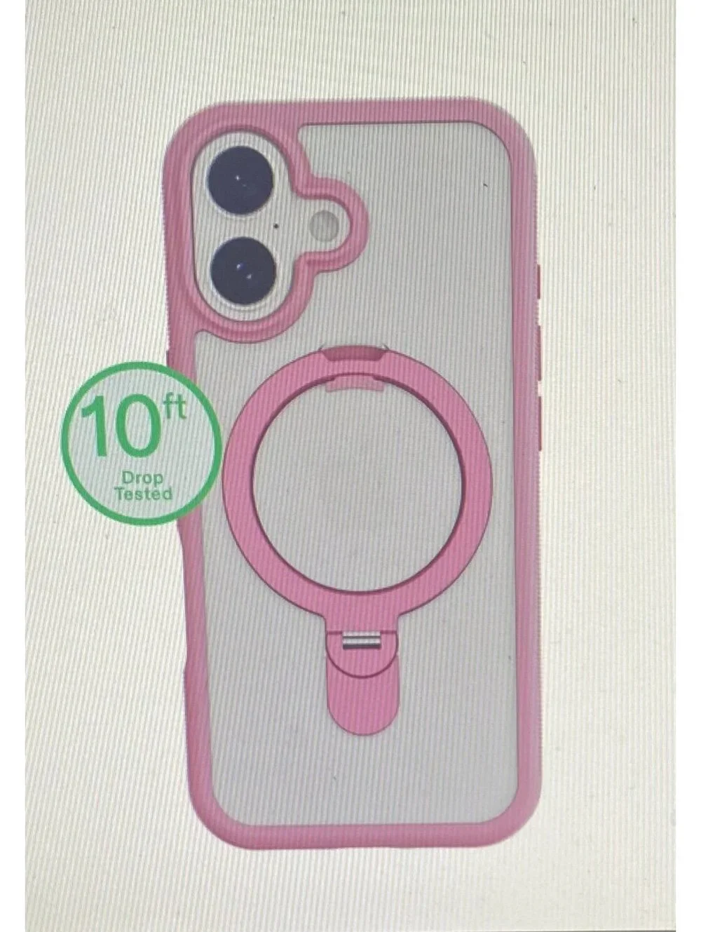 Onn Case for iPhone 17 Pink/Frosted Clear